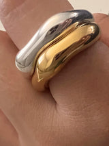 Wave Solid Silver Ring