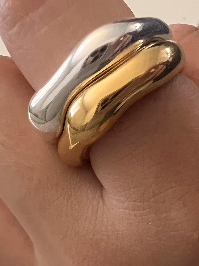 Wave Solid Silver Ring