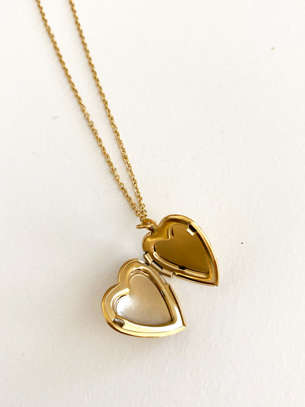 Rosa Heart Locket Necklace